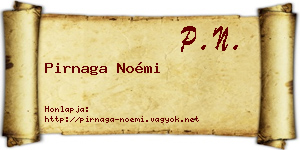 Pirnaga Noémi névjegykártya