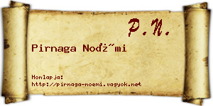 Pirnaga Noémi névjegykártya